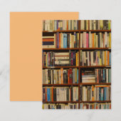 Boeken in de bibliotheek RSVP kaartje (Voorkant / Achterkant)