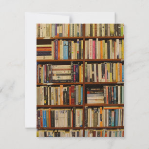 Boeken in de bibliotheek RSVP kaartje