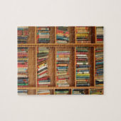Boeken in de boekenplank legpuzzel (Horizontaal)