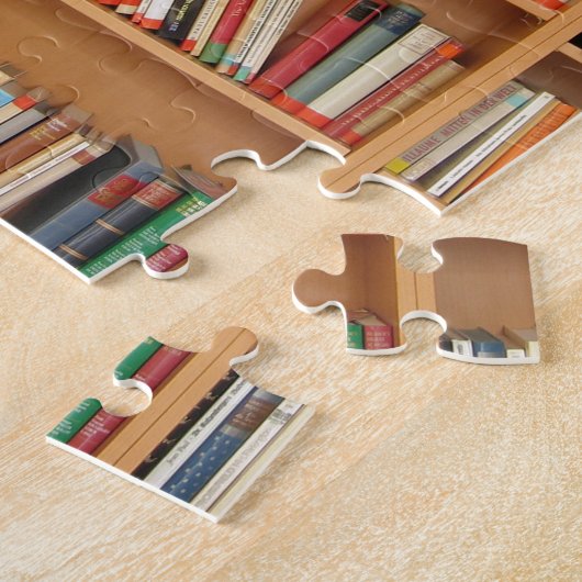 Boeken in de boekenplank legpuzzel (Zijkant)