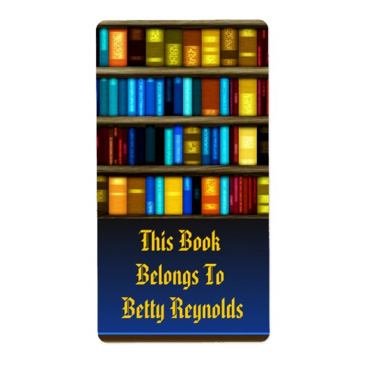 Boeken in de plaatjes van de Sticker van de boekpl (Voorkant)