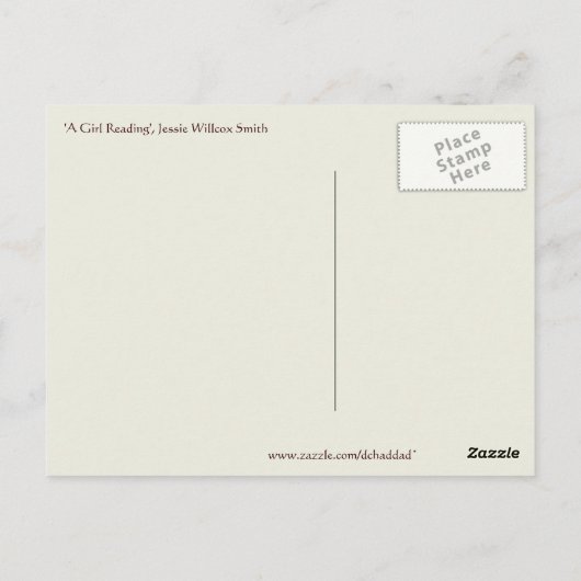 "Boeken in de winter" Briefkaart (Achterkant)