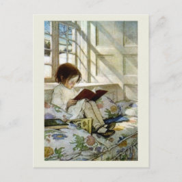 "Boeken in de winter" Briefkaart