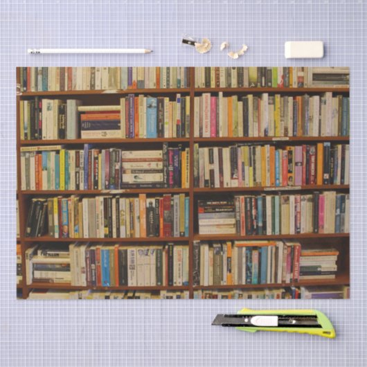 Boeken in een bibliotheekpatroon tissuepapier (Craft)