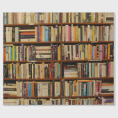 Boeken in een bibliotheekpatroon Verpakkend papier (Vlak)