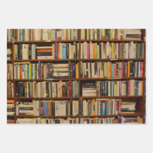Boeken in een bibliotheekpatroon Verpakkend papier