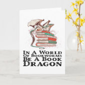 Boeken - in een wereld van boekwormen zijn boeken  kaart (Gele Bloem)