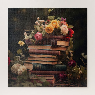 Boeken in Rozen Legpuzzel