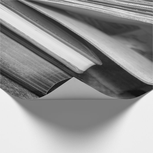 Boeken in zwart-wit cadeaupapier (Hoek)