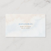 Boeken Insert Dusty Blue Rozen Bloom Baby shower Informatiekaartje (Achterkant)