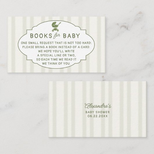 Boeken Invoegen Koffie Zetten Brunch Baby Shower Informatiekaartje (Voorkant / Achterkant)