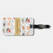 Boeken, kaarsen en thee bagagelabel (Achterkant horizontaal)