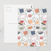 Boeken, kaarsen en thee briefkaart (Voorkant / Achterkant)