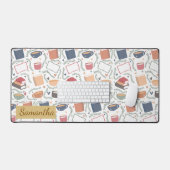 Boeken, kaarsen en thee bureaumat (Keyboard & Muis)