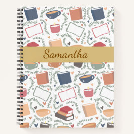 Boeken, kaarsen en thee notitieboek