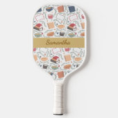 Boeken, kaarsen en thee pickleball paddle (Achterkant)