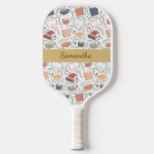 Boeken, kaarsen en thee pickleball paddle (Voorkant)