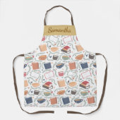 Boeken, kaarsen en thee schort (Voorkant)