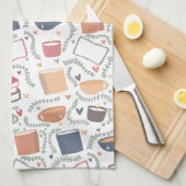 Boeken, kaarsen en thee theedoek (Quarter Fold)