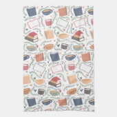 Boeken, kaarsen en thee theedoek (Verticaal)