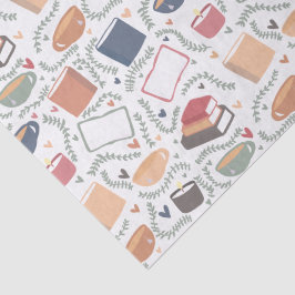 Boeken, kaarsen en thee tissuepapier