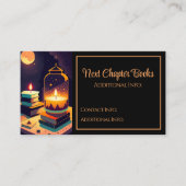 Boeken & kaarslicht visitekaartje (Voorkant)