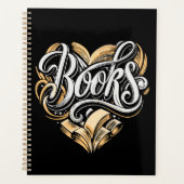 Boeken Kalligrafie hart gevormd Planner (Voorkant)