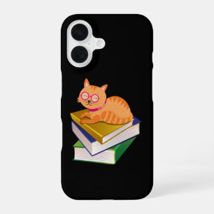 Boeken - Kat en boeken Book Lover Gift iPhone 16 Hoesje