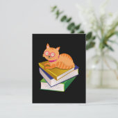 Boeken - Kat en boeken Book Lover Gift Kaart (Staand voorkant)