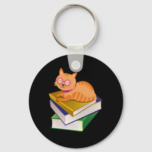 Boeken - Kat en boeken Book Lover Gift Sleutelhanger