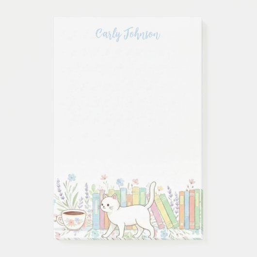 Boeken Katten & Koffie Bloemstuk Persoonlijk Post-it® Notes (Voorkant)