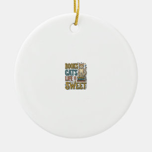 Boeken Katten Leven Is Zoet Vintage Kat Lezer Ontw Keramisch Ornament