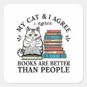 Boeken Katten Sticker (Voorkant)