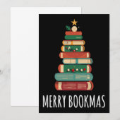 Boeken Kerstboom Gelukkig Boekenkerstfeest Kaart (Voorkant / Achterkant)
