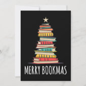 Boeken Kerstboom Gelukkig Boekenkerstfeest Kaart (Voorkant)