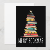 Boeken Kerstboom Gelukkig Boekenkerstfeest Kaart (Voorkant / Achterkant)