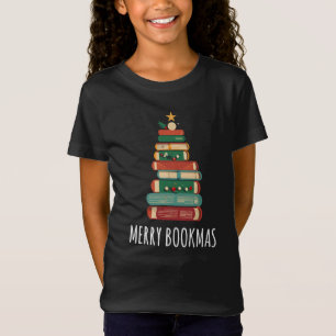 Boeken Kerstboom Gelukkig Boekenkerstfeest T-shirt