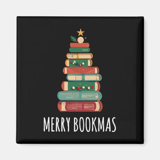 Boeken Kerstboom Vrolijke Boeken Magneet (Voorkant)