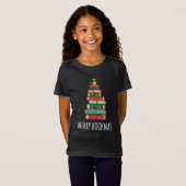 Boeken Kerstboom Vrolijke Boeken T-shirt (Voorkant volledig)