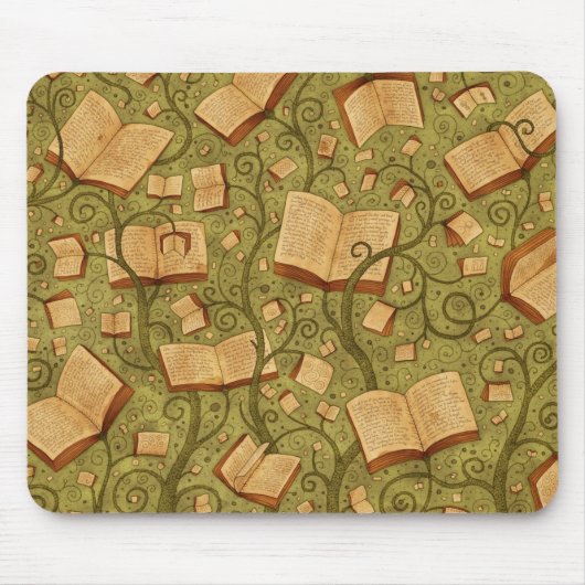 Boeken (Kleur 3) Muismat (Voorkant)