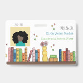 Boeken Kleuterjuf Wit Foto ID Badge (Voorzijde)