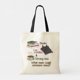 Boeken, knuffels en theebakken tote bag