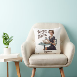 Boeken & Koffie Boek Lover Quote Kussen