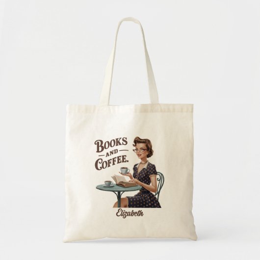 Boeken & Koffie Boek Lover Quote Tote Bag (Voorkant)