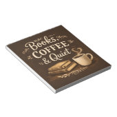 Boeken, koffie en stilte – Dark Academia-boekliefh Notitieblok (Schuin)