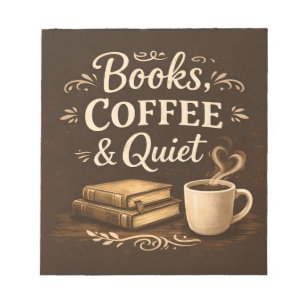 Boeken, koffie en stilte – Dark Academia-boekliefh Notitieblok