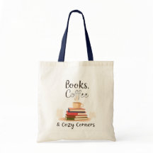 Boeken Koffie & Gezellige Hoeken Tote Tas | Boeken