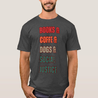 BOEKEN KOFFIE HONDEN jongen retro T-shirt