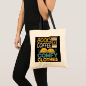 Boeken Koffie Literaire schrijver die grappig lees Tote Bag (Voorkant (product))