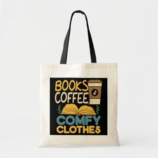 Boeken Koffie Literaire schrijver die grappig lees Tote Bag (Voorkant)